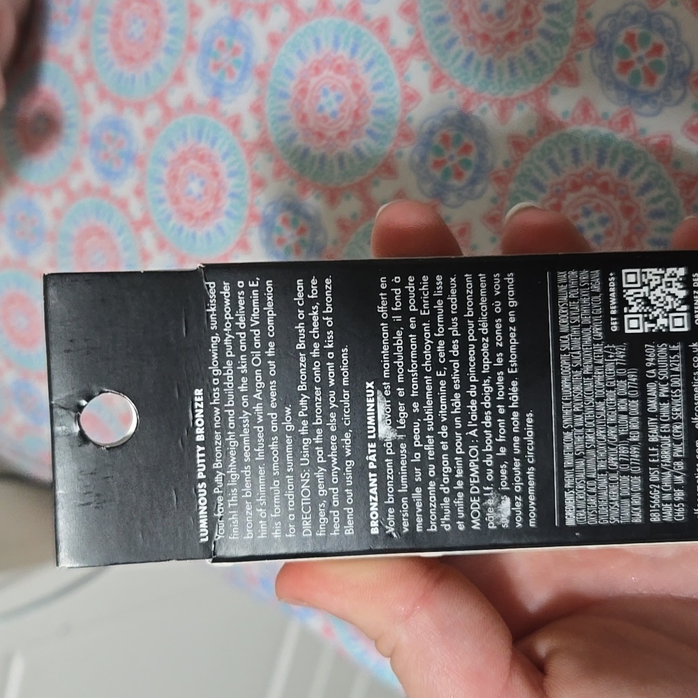 E.L.F luminous putty bronzer Shade: vacay mode infusd argan oil and vitamin E